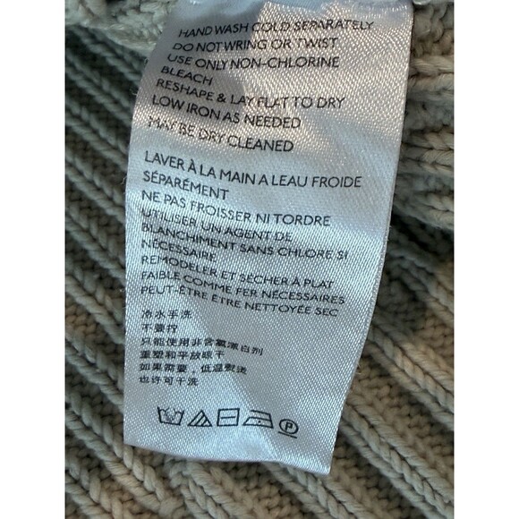 Free People Beach Mock Neck Ribbed Knit Sweater Women’s Sz S Oatmeal Long Sleeve - Picture 6 of 11